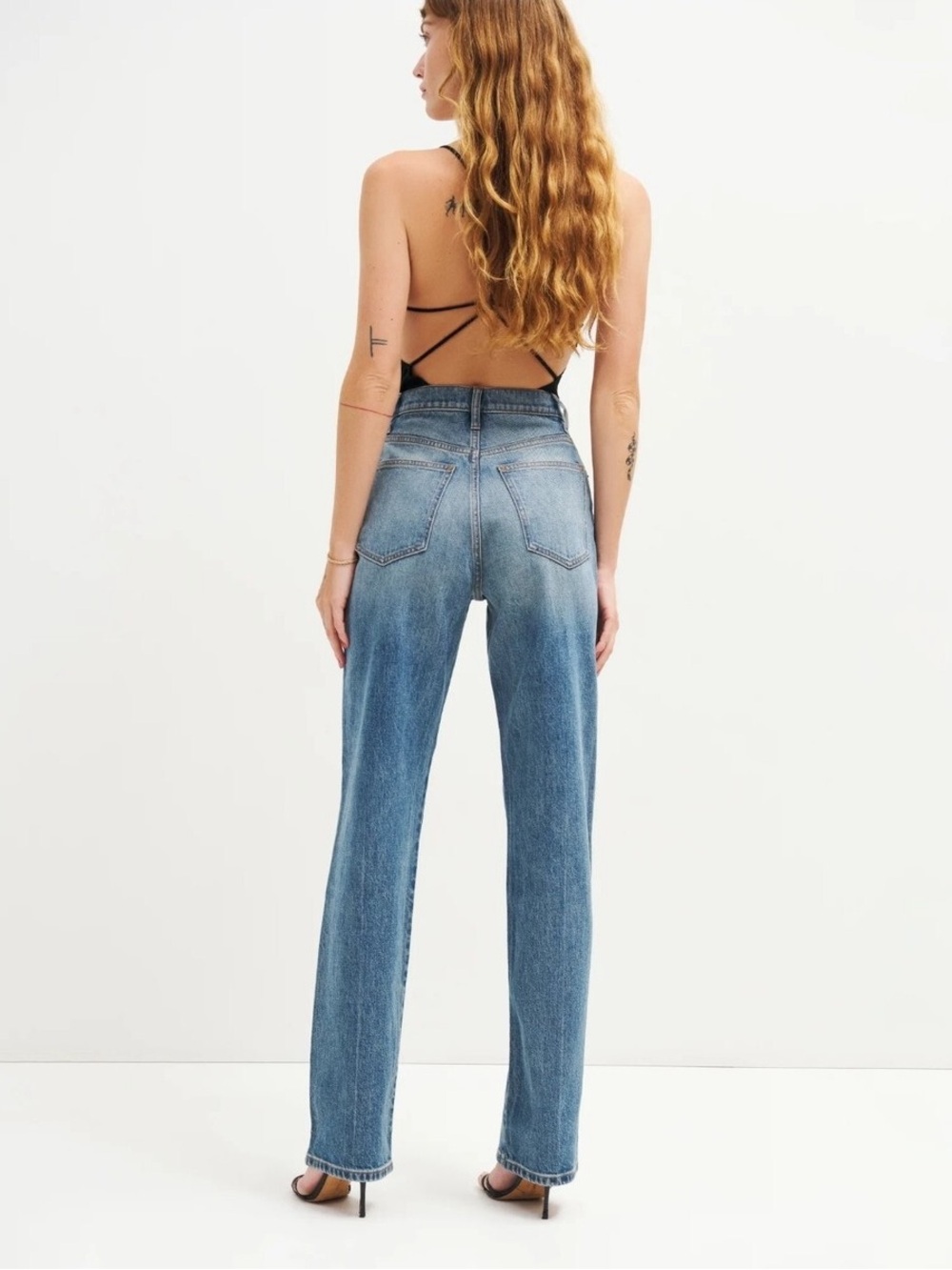 π·Reformation Elan Ultra High Rise Straight Leg Jeansπ·